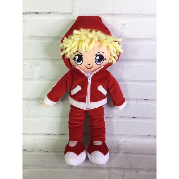 Well Made Toy Teenees Sportsters Stuffed Plush Rag Doll Yellow Blonde Yarn Hair - Picture 1 of 10